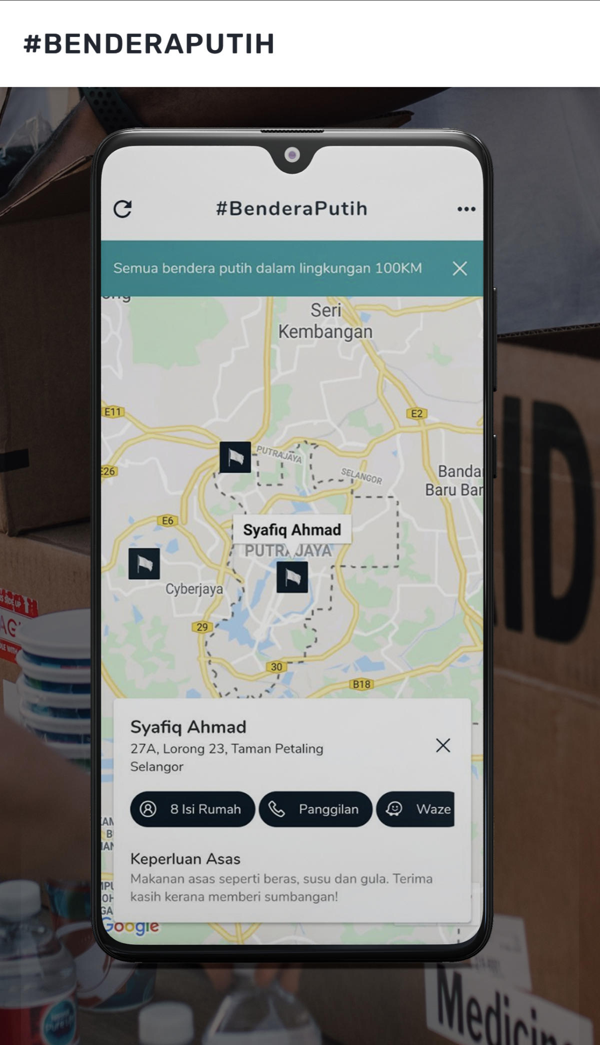 mencari bendera putih