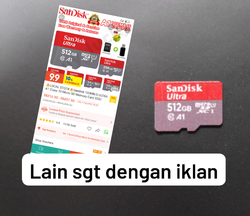 kad memori sd tiruan
