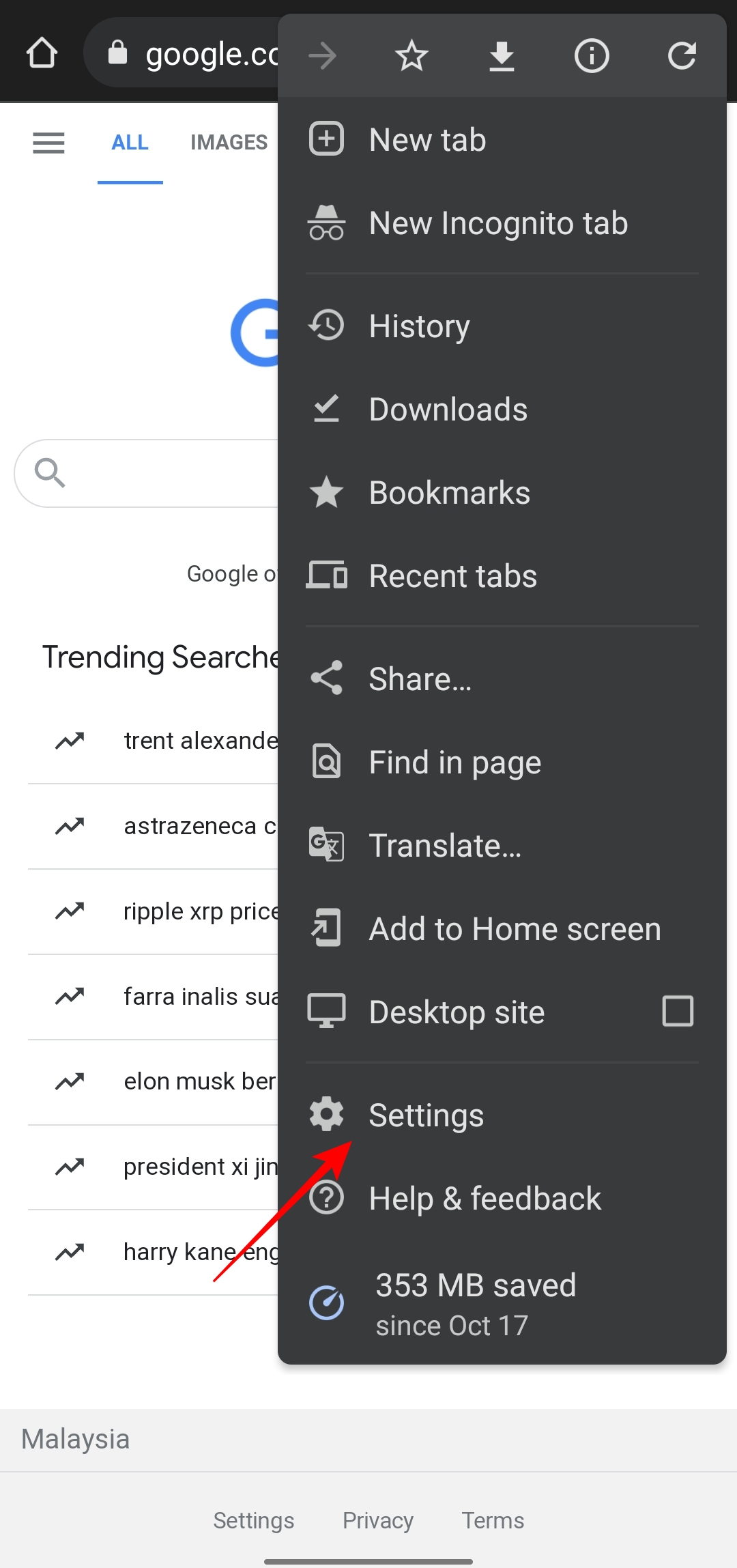 cara padam password di Chrome