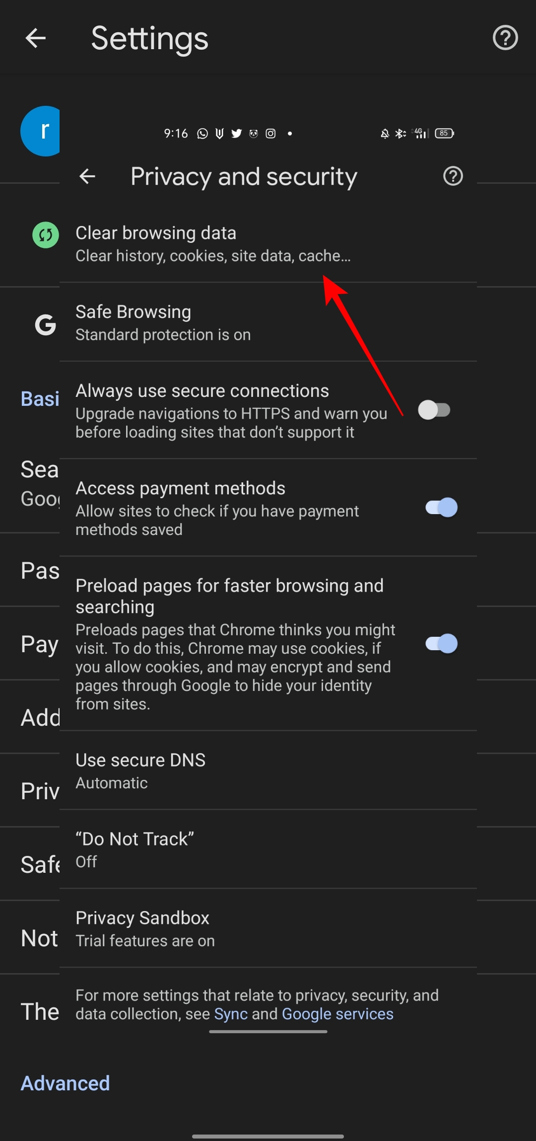 cara padam password di chrome