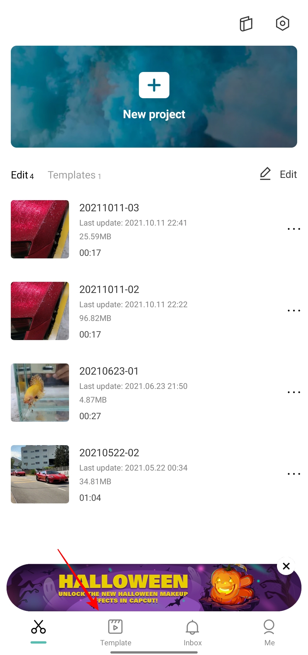 cara guna template capcut