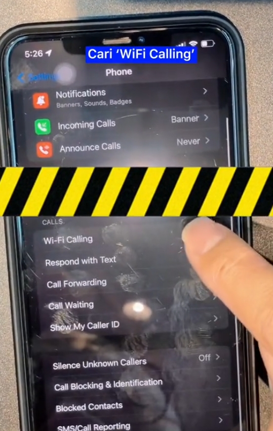 cara aktifkan wifi calling