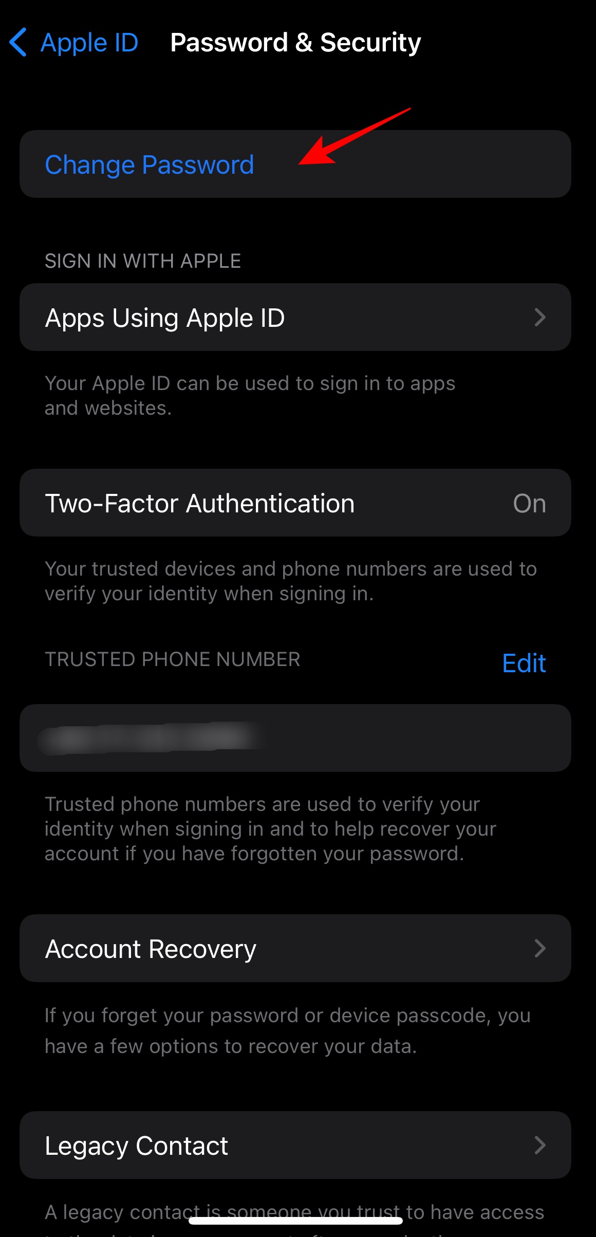 cara reset password apple