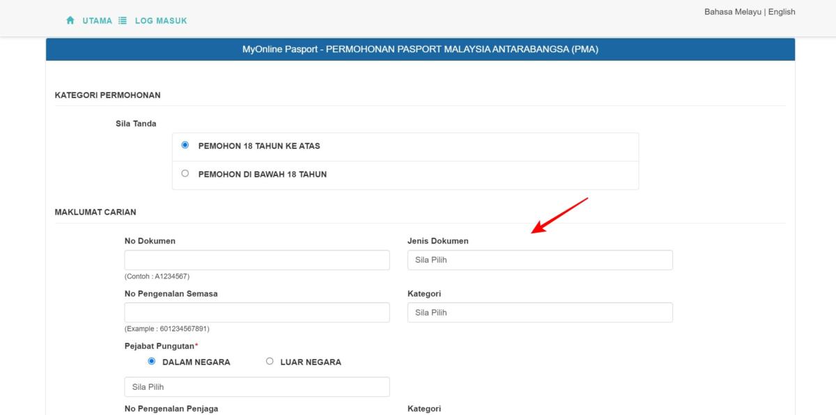 cara renew passport online